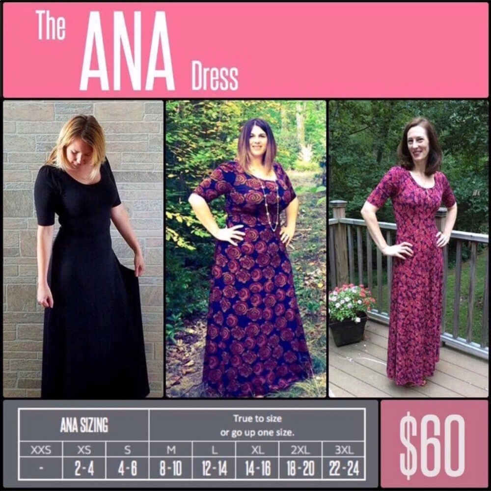 LulaRoe Ana Black Maxi Dress NWT so soft